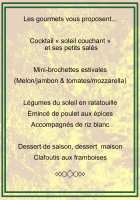 menu de petits gourmets