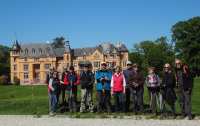 le groupe devant le magnifique château de Hombourg